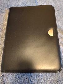 Cartellina portadocumenti A4 in pelle nera