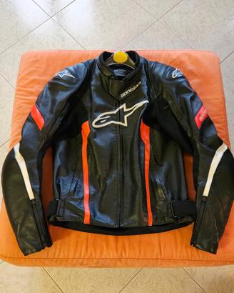 GIACCA MOTO ALPINESTARS PELLE TG 48 