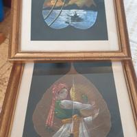 dipinti a mano su foglia