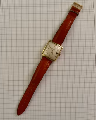 Orologio Eberhard oro cassa quadrata anni 50-60