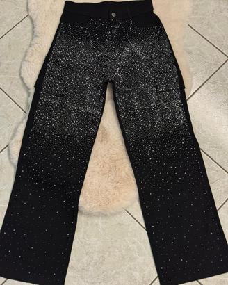 pantaloni brillantinati