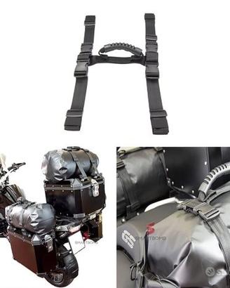 Cinghie fissaggio borse bauletti moto posteriori