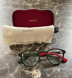 Montatura per occhiali Gucci con panno e custodia