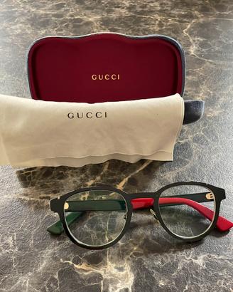 Montatura per occhiali Gucci con panno e custodia