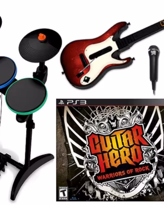 Guitar Hero Warriors Of Rock PS3 bundle completo