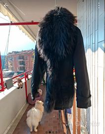 piumino vera pelliccia tre quarti