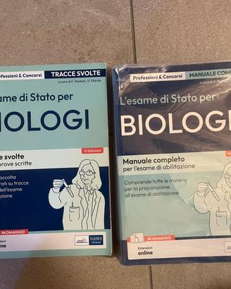Esame stato Biologia sez A - Manuali