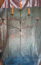 Candelabro in ferro antichizzato 