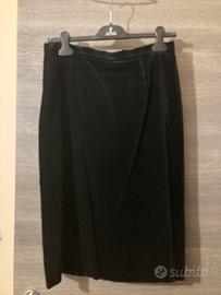 Gonna tubino velluto nero