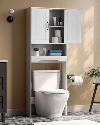 Mobiletto Portaoggetti Bagno Ripiano Regolabile