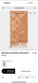 Sciarpa coach nuova - 95%lana e 5%cashmare