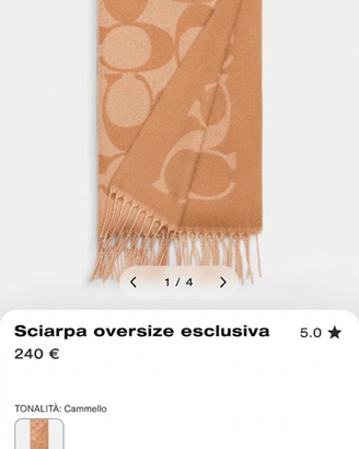 Sciarpa coach nuova - 95%lana e 5%cashmare
