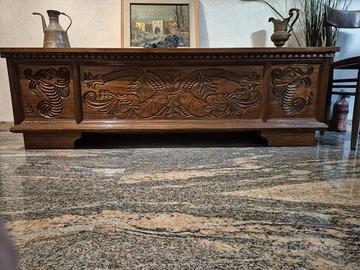 Cassapanca etnica in legno di teak