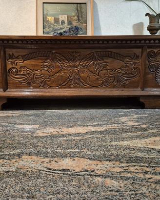 Cassapanca etnica in legno di teak