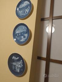 n.3 piatti  in porcellana Royal Copenaghen