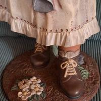 statua vintage policroma 