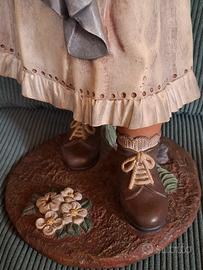 statua vintage policroma 