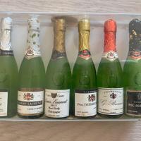 Rara confezione 6 bottigliette champagne ALPA