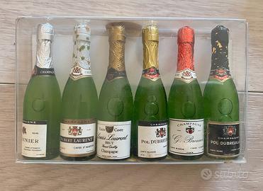 Rara confezione 6 bottigliette champagne ALPA