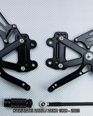 Pedane arretrate KAWASAKI ZX6R / ZX9R 1998 - 2003