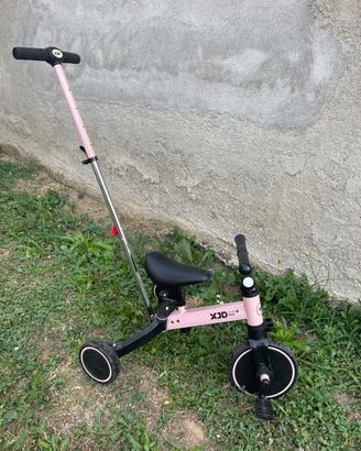 Triciclo evolutivo XJD 4 in 1 – Rosa – Ottime cond