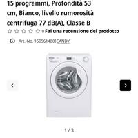 Lavatrice Candy 8 kg in garanzia