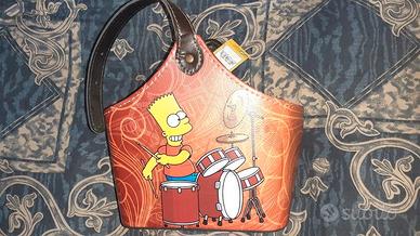 Borsa bag design cartoon i Simpson Bart batterista