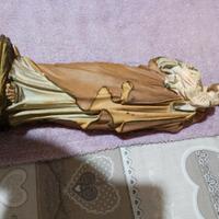 statua antica San Giuseppe fatta a mano dipinta a 