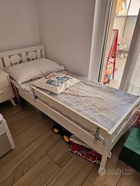 Lettino per bambini con materasso  165x77cm