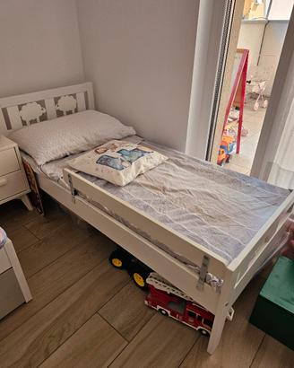 Lettino per bambini con materasso  165x77cm