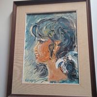 quadro vintage anni 80 A.Komin 30x40