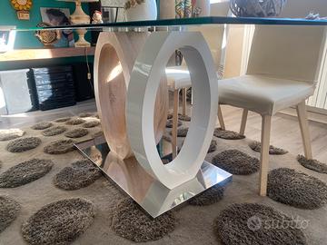 Tavolo rettangolare vetro design