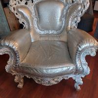 poltrona artigianale stile barocco