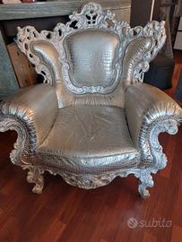 poltrona artigianale stile barocco