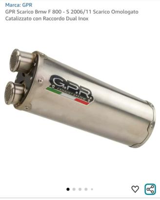 Scarico BMW F800 S ST Inox Omologato e Catalizzato