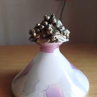 Vaso in vetro decorato vintage 