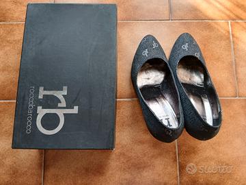 Scarpe silver decoltè nere n.41 RoccoBarocco 