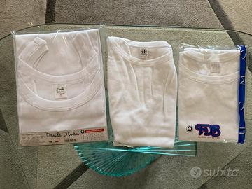 Lotto 4 Canottiere Uomo bianche