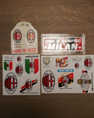Gadget e adesivi Milan anni '80 -' 90