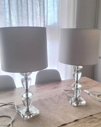 Coppia di lampade da tavolo – effetto cristallo