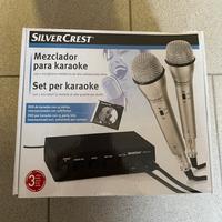 Set karaoke Silvercrest con 2 microfoni