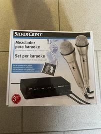 Set karaoke Silvercrest con 2 microfoni