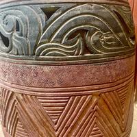 Vaso in terracotta decorato