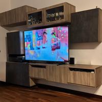 Parete attrezzata Ikea  sistema Besta noce mordent