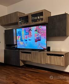 Parete attrezzata Ikea  sistema Besta noce mordent