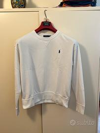 Felpa bianca polo ralph lauren
