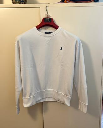 Felpa bianca polo ralph lauren