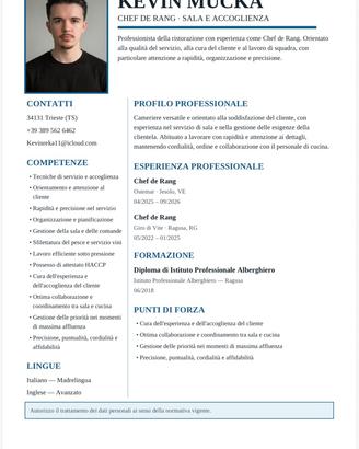 Cameriere - Chef De Rang