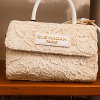 Borsa Rue Madam Paris nuova con etichetta in pizzo