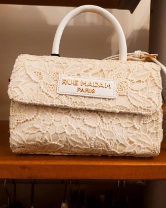 Borsa Rue Madam Paris nuova con etichetta in pizzo
